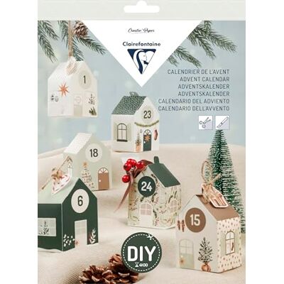 Clairefontaine 97715 Discovery Kit 24 Small Paper Christmas Houses Decorations DIY Step by Step Included Decoration Arts & Crafts DIY Hands-on Activities Clairefontaine 97715 Discovery Kit 24 Small Paper Christmas Houses Decorations DIY Step by Step Included Decoration Arts & Crafts DIY Hands-on Activities