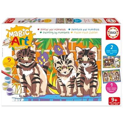 Educa Paint-by-Numbers: Kittens and Puppies Magic Art Number Children’s Crafts Recommended for Boys and Girls Aged 9, 10 and 11 and Over (20299) Educa Paint-by-Numbers: Kittens and Puppies Magic Art Number Children’s Crafts Recommended for Boys and Girls Aged 9, 10 and 11 and Over (20299)