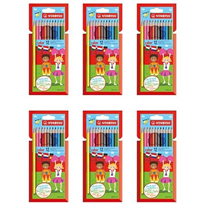 STABILO Colouring Pencil color Wallet of 12 x6 Wallets Assorted Colours STABILO Colouring Pencil color Wallet of 12 x6 Wallets Assorted Colours