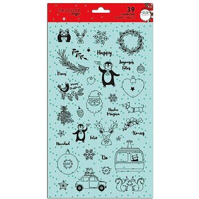 Toga DRAEGER Paris 1886 Christmas Clear Stamps, 17 x 31 cm, Set of 5 Toga DRAEGER Paris 1886 Christmas Clear Stamps, 17 x 31 cm, Set of 5