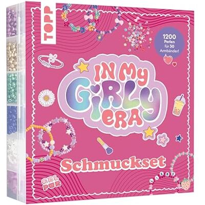 TOPP in My Girly Era Jewellery Set Instructions and Material for 30 Bracelets. 1200 Beads in Different Colours and Letter Beads and Pendants TOPP in My Girly Era Jewellery Set Instructions and Material for 30 Bracelets. 1200 Beads in Different Colours and Letter Beads and Pendants