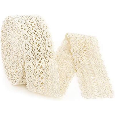 IDONGCAI Cotton Crochet Lace Edging Trim Ribbon Cotton Crochet Ivory Lace Edge Trim Ribbon Craft Vintage Wedding Decoration Lace Assorted Pattern Lace Ribbon Vintage Lace Fabric Trim 10Yards/Lot (9#) IDONGCAI Cotton Crochet Lace Edging Trim Ribbon Cotton Crochet Ivory Lace Edge Trim Ribbon Craft Vintage Wedding Decoration Lace Assorted Pattern Lace Ribbon Vintage Lace Fabric Trim 10Yards/Lot (9#)