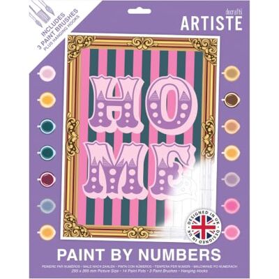 DOCRAFTS ARTISTE Large Paint by Numbers, Circus Vibes, 39.5 x 29.5cm Board 14 Acrylic Colour Paint 3 Size Brush Set, Adults Craft, Hobbies Craft, Number Coded Design, Personalised Art DOCRAFTS ARTISTE Large Paint by Numbers, Circus Vibes, 39.5 x 29.5cm Board 14 Acrylic Colour Paint 3 Size Brush Set, Adults Craft, Hobbies Craft, Number Coded Design, Personalised Art