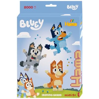 Hama Bluey Fuse Beads Craft Kit – 2000 Iron-On Beads with Pegboard, Design Sheet & Instructions – Arts & Crafts Toy for Kids Ages 5+ Hama Bluey Fuse Beads Craft Kit – 2000 Iron-On Beads with Pegboard, Design Sheet & Instructions – Arts & Crafts Toy for Kids Ages 5+