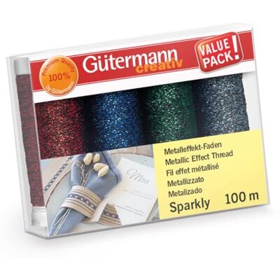 Gütermann Sparkly (100m) Sewing Thread Set 2-4 Pieces Gütermann Sparkly (100m) Sewing Thread Set 2-4 Pieces
