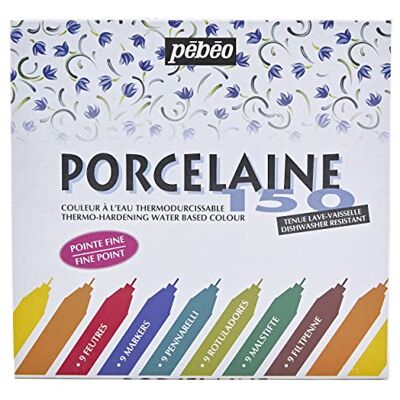 PEBEO 21010 Porcelaine 150, Fine Tip Assorted Colors, One Size PEBEO 21010 Porcelaine 150, Fine Tip Assorted Colors, One Size