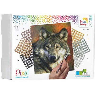 Pracht Creatives Hobby Pixel P090047 Mosaic Wolf Pixel Image Approx. 30.5 x 38.1 cm Lightweight Plug-In System No Ironing or Gluing Bioplastic Stones Pracht Creatives Hobby Pixel P090047 Mosaic Wolf Pixel Image Approx. 30.5 x 38.1 cm Lightweight Plug-In System No Ironing or Gluing Bioplastic Stones