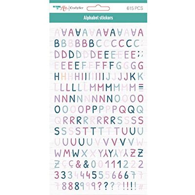 Craftelier Self-Adhesive Alphabet Stickers with Upper and Lower case Letters, Numbers and Special Characters for Decorating Scrapbooking and Craft Projects, Colour Winter Craftelier Self-Adhesive Alphabet Stickers with Upper and Lower case Letters, Numbers and Special Characters for Decorating Scrapbooking and Craft Projects, Colour Winter