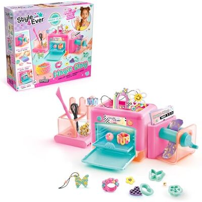 Canal Toys Style 4 Ever Magic Clay Jewellery Factory 3-in-1 Jewellery Making Kit with Machine, Magic Clay & Accessories Create 20 Rings, Bracelets & Charms – Activity Kids Aged 8+ – OFG 333 Canal Toys Style 4 Ever Magic Clay Jewellery Factory 3-in-1 Jewellery Making Kit with Machine, Magic Clay & Accessories Create 20 Rings, Bracelets & Charms – Activity Kids Aged 8+ – OFG 333