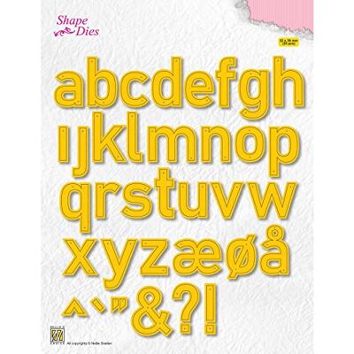 Nellie's Choice Cutting Die, Letters, 35 Shape, 2.2 x 3.8 cm, Card Making Supplies, Metal Dies for Scrapbooking, DIY and Paper Crafts, Yellow, 22x38mm Nellie's Choice Cutting Die, Letters, 35 Shape, 2.2 x 3.8 cm, Card Making Supplies, Metal Dies for Scrapbooking, DIY and Paper Crafts, Yellow, 22x38mm
