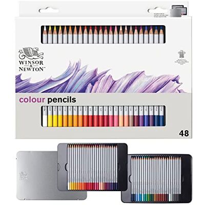 Winsor & Newton Studio Collection Colouring Pencils, 48 Soft Core Drawing Pencils, Premium Artist Quality, for Sketching, Blending, Shading and Layering Winsor & Newton Studio Collection Colouring Pencils, 48 Soft Core Drawing Pencils, Premium Artist Quality, for Sketching, Blending, Shading and Layering