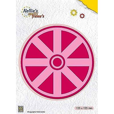 Nellie's Choice Nesting, Circle Wheel Multi Frame, 12.5 x 12.5 cm, 6 Cutting, Card Making Supplies, Metal Dies for Scrapbooking, DIY and Paper Crafts, Pink, 125x125mm Nellie's Choice Nesting, Circle Wheel Multi Frame, 12.5 x 12.5 cm, 6 Cutting, Card Making Supplies, Metal Dies for Scrapbooking, DIY and Paper Crafts, Pink, 125x125mm
