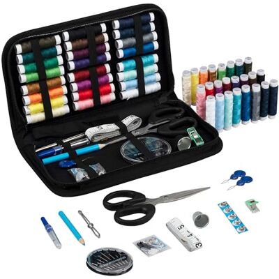 Trimits Essentials Sewing Kit Travel Case Sewing Supplies for Adults, Beginners, DIY, Home, Emergency, Button Repair & Clothing Fixes w/Thread Needles Scissors Tape Buttons 23.5 x 13 x 3.5cm Trimits Essentials Sewing Kit Travel Case Sewing Supplies for Adults, Beginners, DIY, Home, Emergency, Button Repair & Clothing Fixes w/Thread Needles Scissors Tape Buttons 23.5 x 13 x 3.5cm
