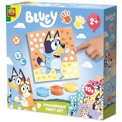Creative Labs Bluey Finger Paint Set – 3 Colours & 10 Colouring Pages – Washable Finger Paint for Toddlers – Ages 2+ Creative Labs Bluey Finger Paint Set – 3 Colours & 10 Colouring Pages – Washable Finger Paint for Toddlers – Ages 2+