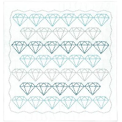 Olympus Thread Sashiko Hana Fukin Pop Designs Jewels Fabric Printed Embroidery Kit Olympus Thread Sashiko Hana Fukin Pop Designs Jewels Fabric Printed Embroidery Kit