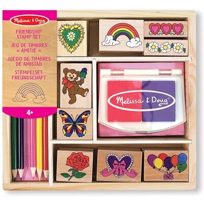 Melissa & Doug Wooden Stamp Set - Friendship Melissa & Doug Wooden Stamp Set - Friendship