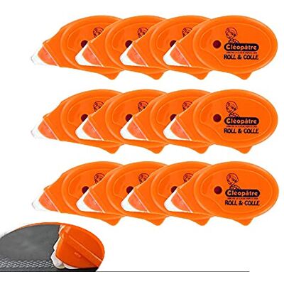 Cléopâtre Cleopatra – Pack of 12 Permanent Glue Rollers PH Neutral 8 m Cléopâtre Cleopatra – Pack of 12 Permanent Glue Rollers PH Neutral 8 m