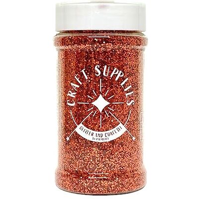 Palm Large 250g Shaker Jar of Golden Orange Glitter for Resin or Crafts, Chunky Glitter, Nail Art Palm Large 250g Shaker Jar of Golden Orange Glitter for Resin or Crafts, Chunky Glitter, Nail Art