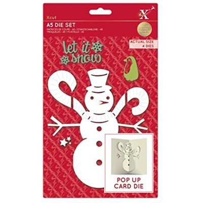 Xcut A5 Dies, Pop Up Card, Snowman, Carbon Steel, Art & Craft, Cutting Tool Supplies, Beautiful Decoration, Card Making, Gift Tag Wrapping, Scrapbooking, Invitation Making, Crafters Companion Xcut A5 Dies, Pop Up Card, Snowman, Carbon Steel, Art & Craft, Cutting Tool Supplies, Beautiful Decoration, Card Making, Gift Tag Wrapping, Scrapbooking, Invitation Making, Crafters Companion