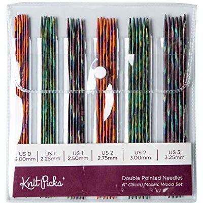 Knit Picks Double Pointed Wood Knitting Needle Set (Mosaic 6") Knit Picks Double Pointed Wood Knitting Needle Set (Mosaic 6")