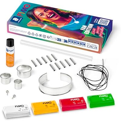 STAEDTLER FIMO Football Fan Jewellery Set DIY Fan Accessory Kit Italy, England, Mexico, Portugal & More for Crafting and Modelling Complete Set for Necklace and Bangle STAEDTLER FIMO Football Fan Jewellery Set DIY Fan Accessory Kit Italy, England, Mexico, Portugal & More for Crafting and Modelling Complete Set for Necklace and Bangle