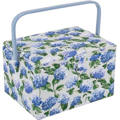Hobby Gift Large Sewing Box Organiser with Handle Cotton Basket Sewing Storage Box, Craft Storage Boxes with Compartments for Tools & Accessories 23.5 x 31 x 20cm, Hydrangea Hobby Gift Large Sewing Box Organiser with Handle Cotton Basket Sewing Storage Box, Craft Storage Boxes with Compartments for Tools & Accessories 23.5 x 31 x 20cm, Hydrangea
