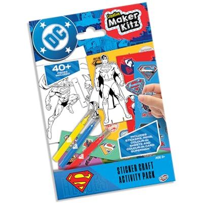 BLADEZ DC Superman Sticker Activity Set 40+ Pieces, Colouring Pens 6 Pack BLADEZ DC Superman Sticker Activity Set 40+ Pieces, Colouring Pens 6 Pack