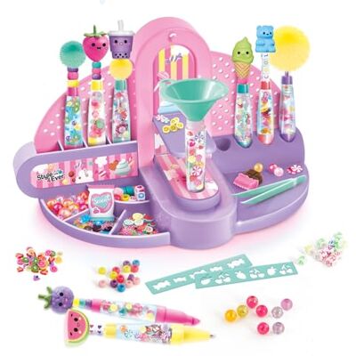 Canal Toys Style 4 Ever DIY Scented Pen Factory – Create & Customise Sweet Scented Pens with Colours, Decorations & Charms DIY Stationery Craft Kit for Kids Age 8+ Canal Toys Style 4 Ever DIY Scented Pen Factory – Create & Customise Sweet Scented Pens with Colours, Decorations & Charms DIY Stationery Craft Kit for Kids Age 8+