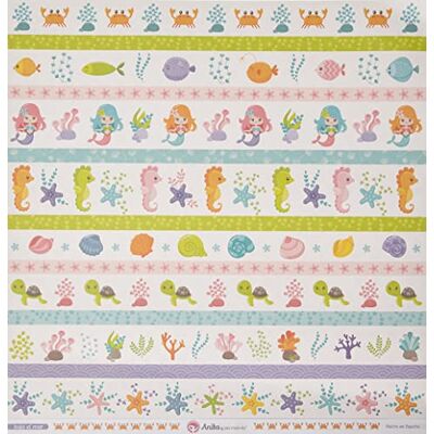 Anita y Su Mundo Anita and Su Mundo Collection Under The Sea Scrapbooking Papers, Paper, Strips, 12" x 12 Anita y Su Mundo Anita and Su Mundo Collection Under The Sea Scrapbooking Papers, Paper, Strips, 12" x 12
