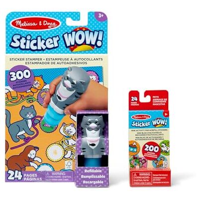Spin Master Melissa & Doug Sticker WOW Cat Bundle: 24-Page Activity Pad, Sticker Stamper, Mini Activity Pad, 500 Stickers, Arts and Crafts Fidget Toy Collectible Character Spin Master Melissa & Doug Sticker WOW Cat Bundle: 24-Page Activity Pad, Sticker Stamper, Mini Activity Pad, 500 Stickers, Arts and Crafts Fidget Toy Collectible Character