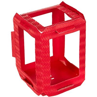 Folia 9820/5 Lantern Blanks 3D Corrugated Paper – 14 x 14 x 18.5 cm Set of 5 Red Folia 9820/5 Lantern Blanks 3D Corrugated Paper – 14 x 14 x 18.5 cm Set of 5 Red