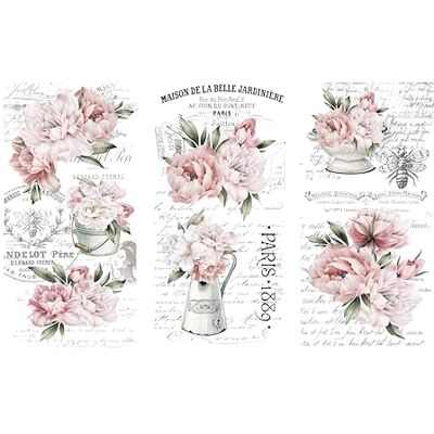 Thymeless Designs Rub on Transfers for Crafts and Furniture 3 Design Sheets 6”x 12” Home Decor Transfers Furniture and Craft Decals by (French Market Peonies) Thymeless Designs Rub on Transfers for Crafts and Furniture 3 Design Sheets 6”x 12” Home Decor Transfers Furniture and Craft Decals by (French Market Peonies)