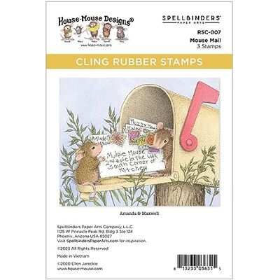 Spellbinders Mouse Mail Cling Rubber Stamps from the House-Mouse Everyday Collection Spellbinders Mouse Mail Cling Rubber Stamps from the House-Mouse Everyday Collection