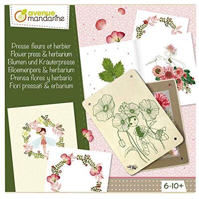 Avenue Mandarine Ref CO175C Creative Box Flower Press and Herbarium Collect & Keep Beautiful Floral Compositions Masking Tape & Glue Included, Suitable for Ages 6-10+ Avenue Mandarine Ref CO175C Creative Box Flower Press and Herbarium Collect & Keep Beautiful Floral Compositions Masking Tape & Glue Included, Suitable for Ages 6-10+
