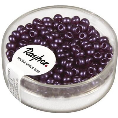 Rayher seed beads waxed, Purple Rayher seed beads waxed, Purple