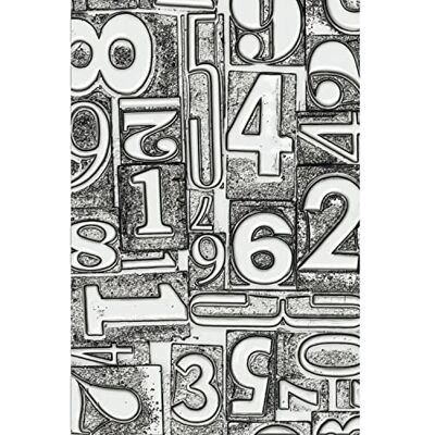 Sizzix 3-D Texture Fades Embossing Folder Numbered by Tim Holtz 665753 Chapter 3 2022, Multicolor, One Size Sizzix 3-D Texture Fades Embossing Folder Numbered by Tim Holtz 665753 Chapter 3 2022, Multicolor, One Size