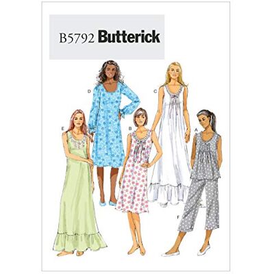Butterick Patterns B5792 Size ZZ Large-Extra-Large-XXL Misses' Top, Gown and Pants, Pack of 1, White Butterick Patterns B5792 Size ZZ Large-Extra-Large-XXL Misses' Top, Gown and Pants, Pack of 1, White