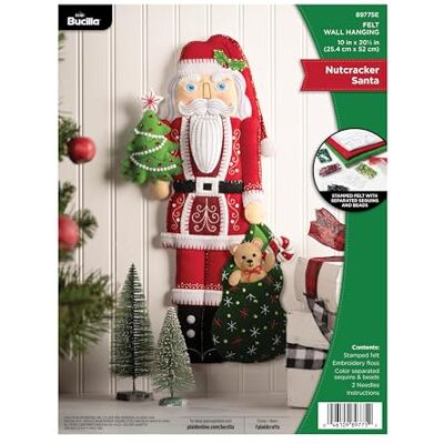 Bucilla Felt Wall Hanging Kit, Nutcracker Santa, 89775E Bucilla Felt Wall Hanging Kit, Nutcracker Santa, 89775E