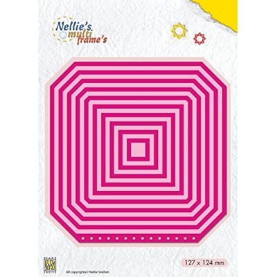Nellie's Choice Nesting Square Booklet Multi Frame, 12.7 x 12.4 cm, 20 Cutting, Card Making Supplies, Metal Dies for Scrapbooking, DIY and Paper Crafts, Pink, 127x124mm Nellie's Choice Nesting Square Booklet Multi Frame, 12.7 x 12.4 cm, 20 Cutting, Card Making Supplies, Metal Dies for Scrapbooking, DIY and Paper Crafts, Pink, 127x124mm