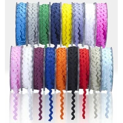 SUPER RIBBONS ®™ Full Reel 13mm Quality RIC RAC Ribbon/Braid/Trimming 20 Metre Reel -Orange SUPER RIBBONS ®™ Full Reel 13mm Quality RIC RAC Ribbon/Braid/Trimming 20 Metre Reel -Orange
