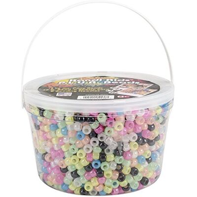 The Beadery Ultra Kandi Rave Bead Glow Bucket, Dark Multicolor The Beadery Ultra Kandi Rave Bead Glow Bucket, Dark Multicolor