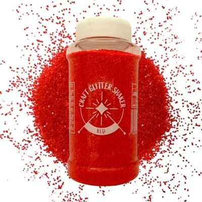 Palm Large 500g Shaker Jar of Bright Red Chunky Glitter for Resin or Crafts, Nail Art Palm Large 500g Shaker Jar of Bright Red Chunky Glitter for Resin or Crafts, Nail Art