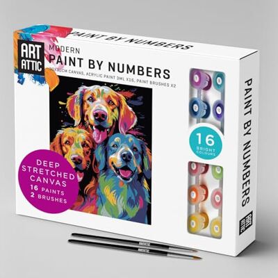 Hawksbill Paint by Numbers Dog Kit for Kids & Adults 30x30cm Stretched Canvas 16 Acrylic Paint Set with Brushes DIY Art Craft Gift for Beginners & Hobbyists Hawksbill Paint by Numbers Dog Kit for Kids & Adults 30x30cm Stretched Canvas 16 Acrylic Paint Set with Brushes DIY Art Craft Gift for Beginners & Hobbyists