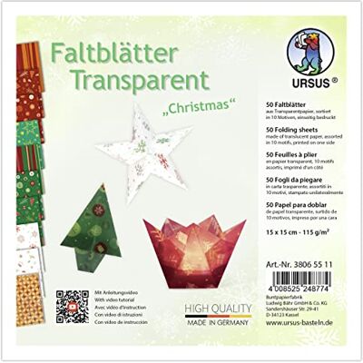 Ursus 38065511 Christmas Folding Sheets 115 g/m², Multi-Coloured Ursus 38065511 Christmas Folding Sheets 115 g/m², Multi-Coloured