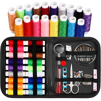 Marcoon Sewing Kit for Adults and Kids, Needle and Thread Kit with Sewing Supplies and Accessories Contains Scissors, Measure Tape,Seam Ripper,Suitable for Home, Travel, Beginner, Emergency Marcoon Sewing Kit for Adults and Kids, Needle and Thread Kit with Sewing Supplies and Accessories Contains Scissors, Measure Tape,Seam Ripper,Suitable for Home, Travel, Beginner, Emergency