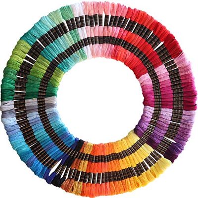 MOYYON 122 skeins Embroidery Floss Cross Stitch Threads Friendship Bracelets Floss Crafts Floss 8m/skeins,6 Strands Thread MOYYON 122 skeins Embroidery Floss Cross Stitch Threads Friendship Bracelets Floss Crafts Floss 8m/skeins,6 Strands Thread