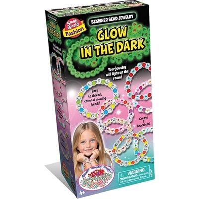 Small World Toys Fashion Glow in The Dark Bead Jewellery Kit, Create 9 Bracelets, Easy to Thread Colourful Beads, Ages 4+, Superior Fashion Kit with Everything Included Small World Toys Fashion Glow in The Dark Bead Jewellery Kit, Create 9 Bracelets, Easy to Thread Colourful Beads, Ages 4+, Superior Fashion Kit with Everything Included