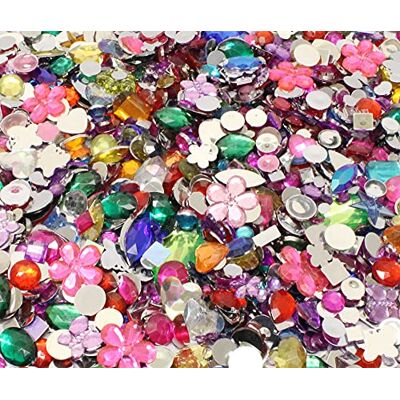 Bright Ideas Mixed Acrylic Jewels and Gemstones for Kids Arts and Crafts, Card Making, Crafting, Embellishments Small, Crown Sequins Mixed Colours and Sizes, Assorted 230g Bag. BI8072. Bright Ideas Mixed Acrylic Jewels and Gemstones for Kids Arts and Crafts, Card Making, Crafting, Embellishments Small, Crown Sequins Mixed Colours and Sizes, Assorted 230g Bag. BI8072.