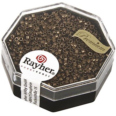 Rayher 14760563 Delica Seed Beads 1.6 mm Diameter Metallic Tub 4 g Smoke Topaz Rayher 14760563 Delica Seed Beads 1.6 mm Diameter Metallic Tub 4 g Smoke Topaz