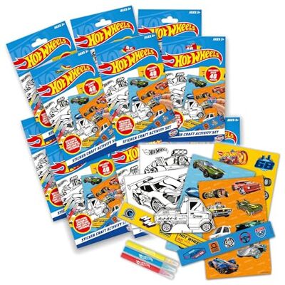 BLADEZ Hot Wheels Licenced Sticker Craft Activity Set, 40 Pieces, Age 3+ 12 Pack BLADEZ Hot Wheels Licenced Sticker Craft Activity Set, 40 Pieces, Age 3+ 12 Pack